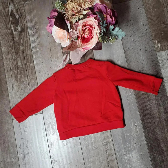 Baby Cat & Jack Red Santa Claus Graphic Fleece-Lined Pullover Sweatshirt 6/9m - Picture 8 of 9